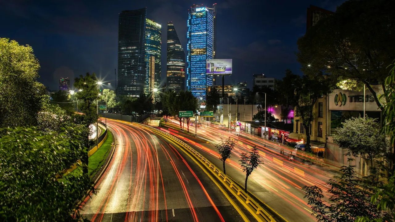 Mexico City at night